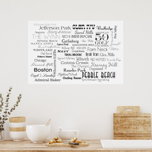 50 Americas Best Golf Courses Poster (Küche)