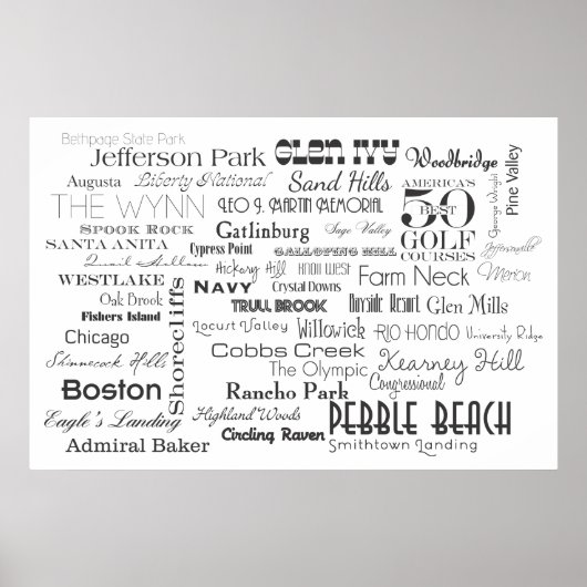 50 Americas Best Golf Courses Poster (Vorne)