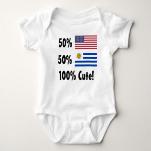 50% Amerikaner50% Uruguayan 100% niedlich Baby Strampler