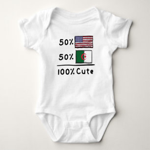 50% Amerikaner 50% Algerier 100% Niedlich Algerien Baby Strampler