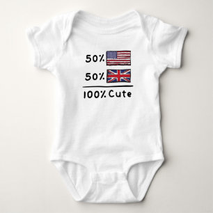 50% Amerikaner 50% Britische 100% Niedlich Großbr Baby Strampler