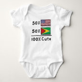 50% Amerikaner 50% Guyaner 100% Niedlich Guyana US Baby Strampler (Vorderseite)