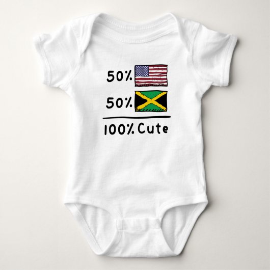 50% Amerikaner 50% Jamaikaner 100% Niedliche U.S. Baby Strampler (Vorderseite)