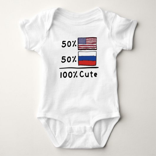 50% Amerikaner 50% Russen 100% Niedlich Russland U Baby Strampler (Vorderseite)