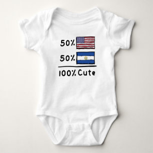 50 % Amerikaner 50 % Salvadorianer 100 % Niedlich  Baby Strampler
