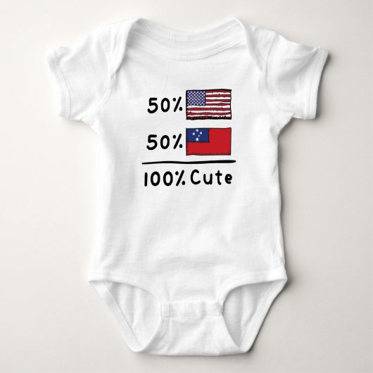 50% Amerikaner 50% Samoan 100% Niedlich Samoa USA  Baby Strampler (Vorderseite)