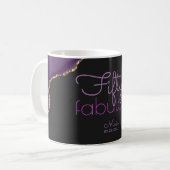 50 and Fabulous 50th Birthday Agate Mug Kaffeetasse (Vorderseite Links)