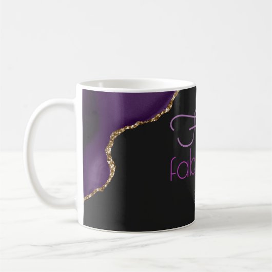 50 and Fabulous 50th Birthday Agate Mug Kaffeetasse (Links)