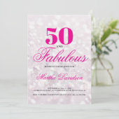 50 and Fabulous | 50th Birthday Invitation Einladung (Stehend Vorderseite)