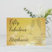 50 and Fabulous | 50th Birthday Party Einladung (Stehend Vorderseite)