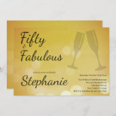 50 and Fabulous | 50th Birthday Party Einladung (Vorne/Hinten)