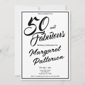 50 and Fabulous | 50th Birthday Party Einladung