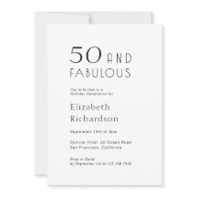 50 and Fabulous 50th Birthday Party