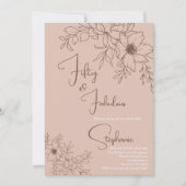 50 and Fabulous | 50th Birthday Party Einladung (Vorderseite)