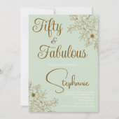 50 and Fabulous | 50th Birthday Party Einladung (Vorderseite)