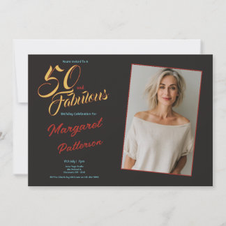 50 and Fabulous | 50th Birthday Party Einladung