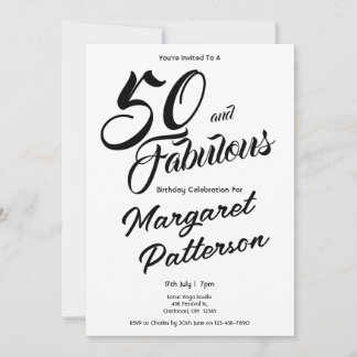 50 and Fabulous | 50th Birthday Party Einladung