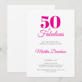 50 and Fabulous 50th Birthday Party invitation Einladung