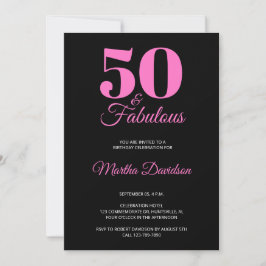 50 and Fabulous 50th Birthday Party invitation Einladung