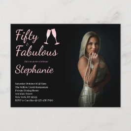 50 and Fabulous | 50th Birthday Party Photo Postkarte