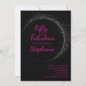 50 and Fabulous | 50th Birthday Party Pink Einladung (Vorderseite)