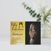 50 and Fabulous | 50th Birthday Party Postkarte (Stehend Vorderseite)
