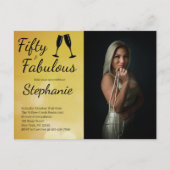 50 and Fabulous | 50th Birthday Party Postkarte (Vorderseite)