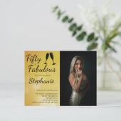 50 and Fabulous | 50th Birthday Party Postkarte (Stehend Vorderseite)