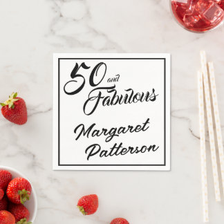 50 and Fabulous | 50th Birthday Party Serviette