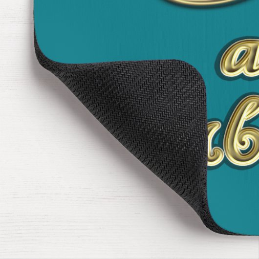 50 and Fabulous Birthday Gold Typography 50th Age Mousepad (Ecke)