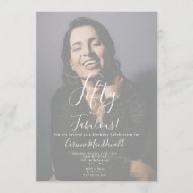 50 and Fabulous Birthday Party Invitation 