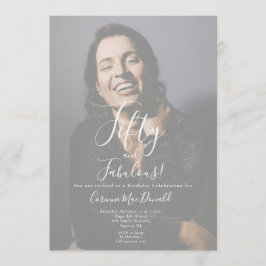 50 and Fabulous Birthday Party Invitation  Einladung