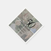 50 and Fabulous Birthday Photo Collage Party Serviette (Ecke)