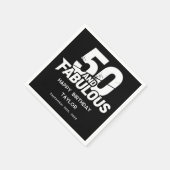 50 and Fabulous Bold Grunge Distressed Birthday Serviette (Ecke)