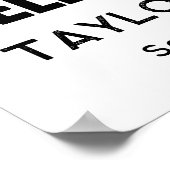 50 and Fabulous Bold Grunge Welcome Celebration Poster (Ecke)