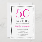 50 and Fabulous Charming 50th Birthday Einladung (Vorderseite)