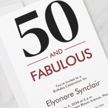 50 And Fabulous Cherry Wine 50th Birthday