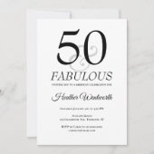 50 and Fabulous Classic Dots 50th Birthday Einladung (Vorderseite)