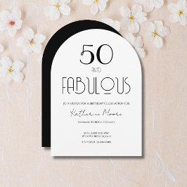 50 and Fabulous Fifty Birthday Invitation Einladung
