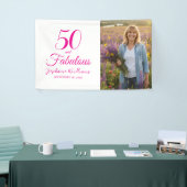 50 and Fabulous Photo 50th Birthday Party Banner (Messeveranstaltung)