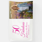 50 and Fabulous Photo 50th Birthday Party Banner (Vertikal)