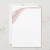 50 and Fabulous Rose Gold 50th Birthday Einladung (Rückseite)