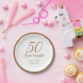 50 Aniversario Spanischer Fünfzigjähriger Napkin Pappteller (Party)