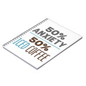 50% Anxiety 50% Iced Coffee Notizblock (Linke Seite)