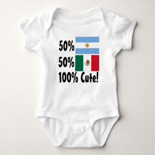 50% Argentinien 50% Mexikaner 100% niedlich Baby Strampler