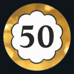 50 - Aufkleber mit goldenen Zahlen<br><div class="desc">Ornaart Design. 50 - Aufkleber mit goldenen Zahlen</div>