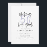 50 aussehen als Geburtstagseinladung<br><div class="desc">50 aussehen zu lassen gute Einladung zum Geburtstag. Modernes,  monochromes Skripttext. Teil einer Sammlung.</div>