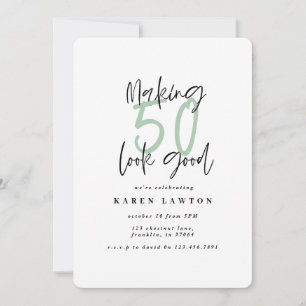 50 aussehen als Geburtstagseinladung