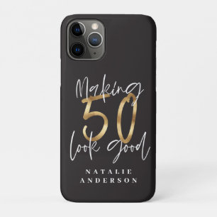 50 aussehen gut Gold Geburtstagsfeier Case-Mate iPhone Hülle