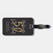 50 aussehen gut Gold Geburtstagsfeier Gepäckanhänger (Rückseite horizontal)